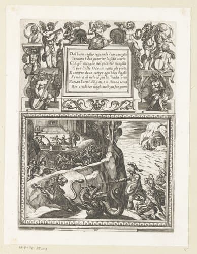 Illustratie bij Canto XV van Tasso's 'Gerusalemme Liberata' by Antonio Tempesta