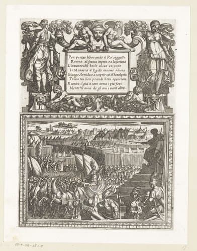 Illustratie bij Canto XVII van Tasso's 'Gerusalemme Liberata' by Antonio Tempesta