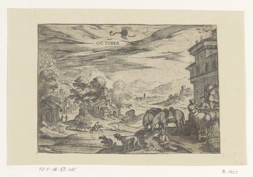 Oktober: wijn proeven (schorpioen) by Antonio Tempesta
