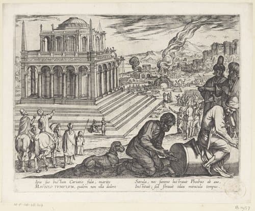 Mausoleum van Halicarnassus by Antonio Tempesta