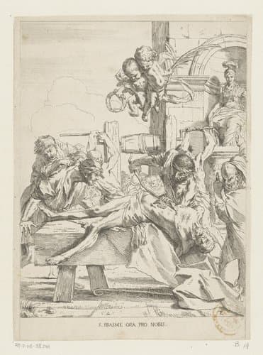S. Erasme ora pro nobis by Pietro Testa