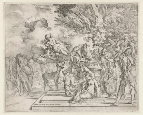 Offer van Iphigenia by Pietro Testa