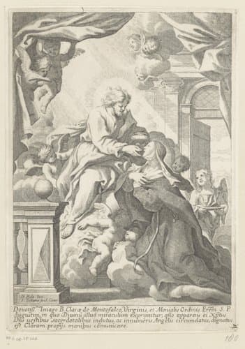 Heilige Clara van Montefalco by Giuseppe Maria Testana