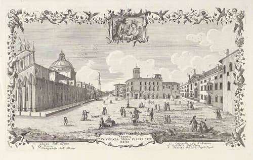 Veduta in Vicenza della Piazza del Domo