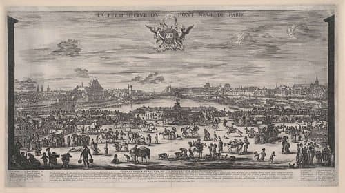 La Perspective du Pont Neuf de Paris by Stefano della Bella