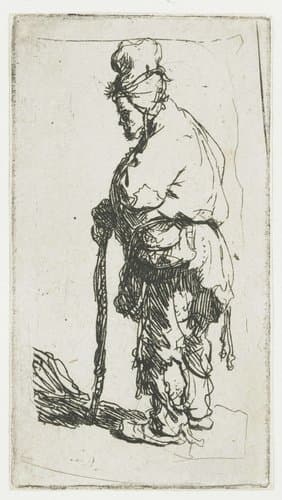 Beggar Leaning on a Stick by Rembrandt van Rijn