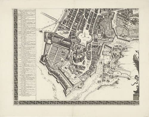 Nuova piante et alzata della città di Roma con tutte le strade piazze et edificii (...)
