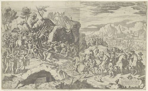 Christus bezwijkt onder het gewicht van het kruis by Giovanni Battista Fontana