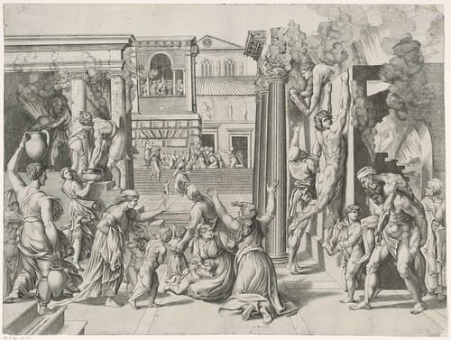 Brand in de Borgo by Marcantonio Raimondi