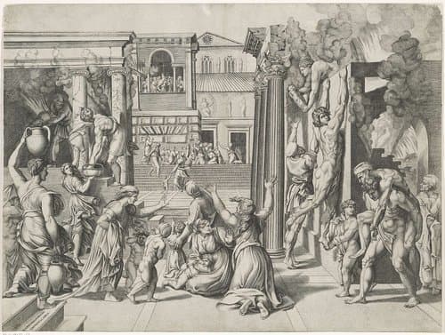 Brand in de Borgo by Marcantonio Raimondi