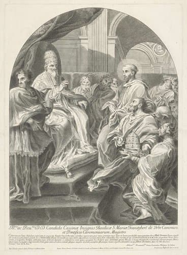 Bernardus en paus Innocentius II by Francesco Raffaelli