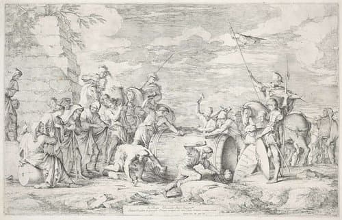 Marteldood van Marcus Atilius Regulus in ton met spijkers