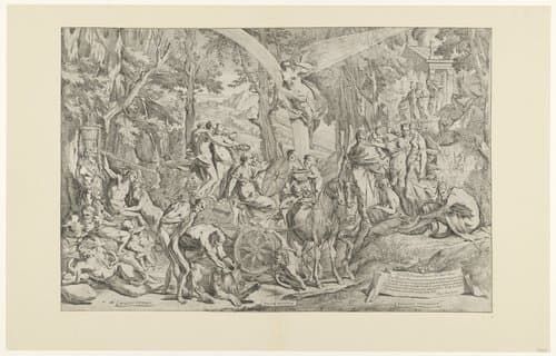 Affectus exprimit/ arcum meretur/ Parnaso triumphat by Pietro Testa