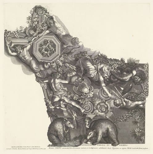 Gewelfdecoratie uit Pallazzo Barberini by anonymous