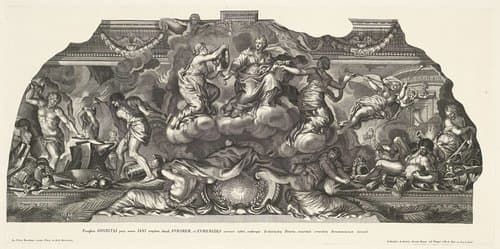 Plafondschilderingen in de salon van het Palazzo Barberini by anonymous