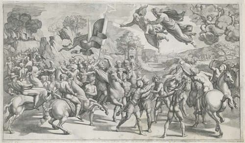 Atilla voor de stad Rome by anonymous