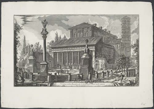 Sint-Laurens buiten de Muren te Rome by Giovanni Battista Piranesi