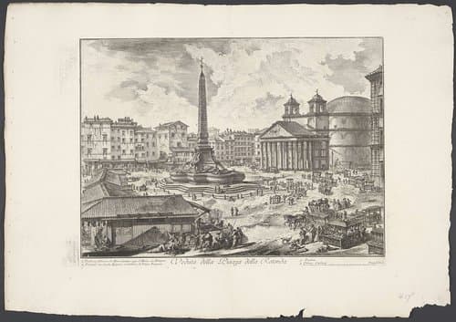 Piazza della Rotonda te Rome by Giovanni Battista Piranesi