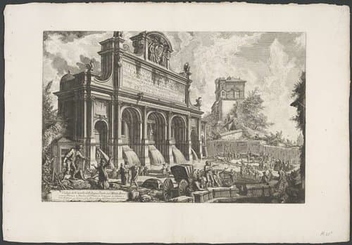 Fontana dell'Acqua Paola te Rome by Giovanni Battista Piranesi