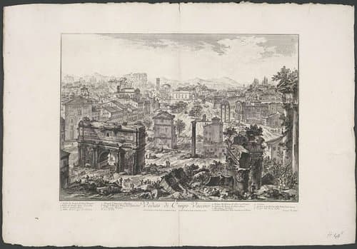 Forum Romanum te Rome by Giovanni Battista Piranesi