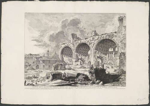 Basilica van Maxentius te Rome by Giovanni Battista Piranesi