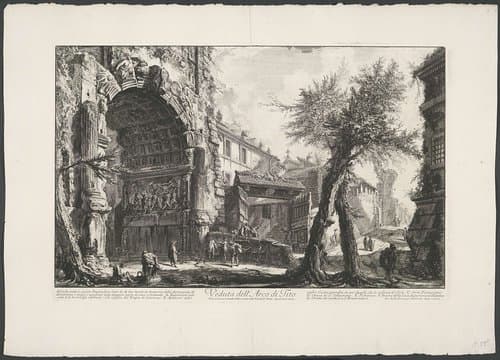 Boog van Titus te Rome by Giovanni Battista Piranesi