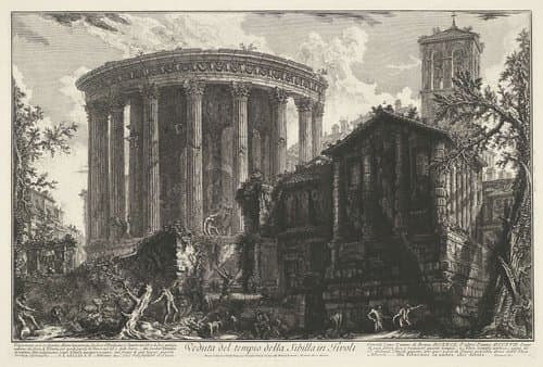 Veduta del tempio della Sibilla in Tivoli by Giovanni Battista Piranesi