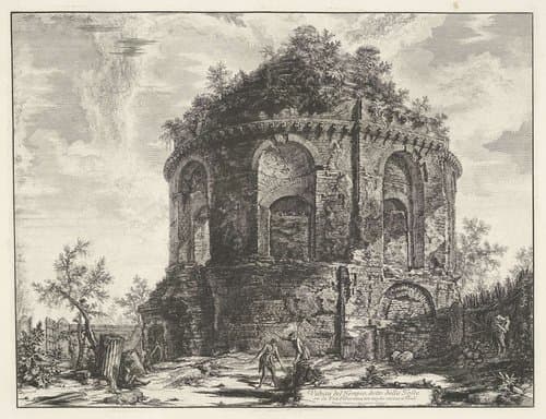 Veduta del Tempio, detto della Tosse su la Via Tiburtina, un miglio vicino a Tivoli by Giovanni Battista Piranesi