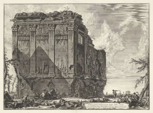 Tempel van Salus bij Rome by Giovanni Battista Piranesi