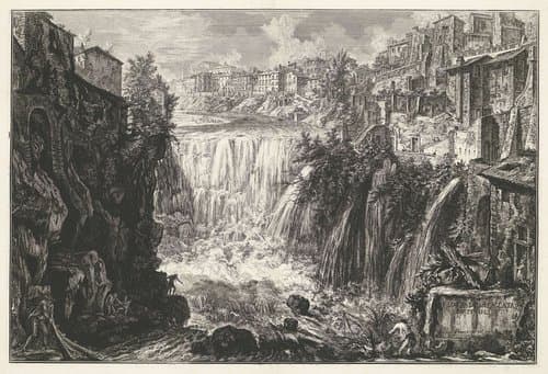 Waterval in Tivoli by Giovanni Battista Piranesi