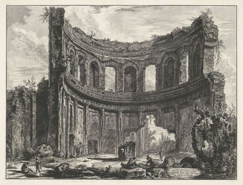 Kleine paleis in Villa Adriana te Tivoli by Giovanni Battista Piranesi
