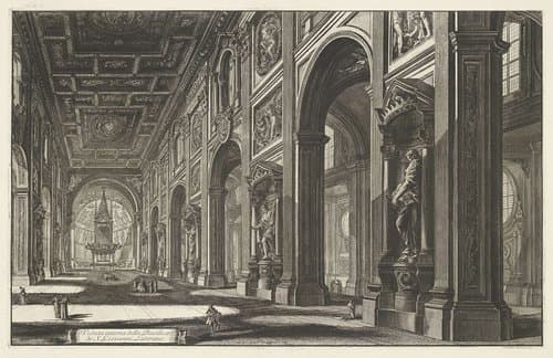 Interieur van de Sint-Jan van Lateranen te Rome by Giovanni Battista Piranesi