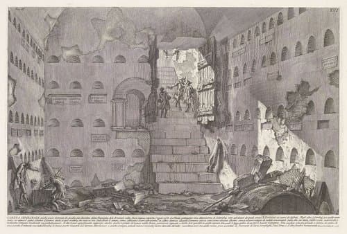 Graftombe van de Arruntius familie by Giovanni Battista Piranesi