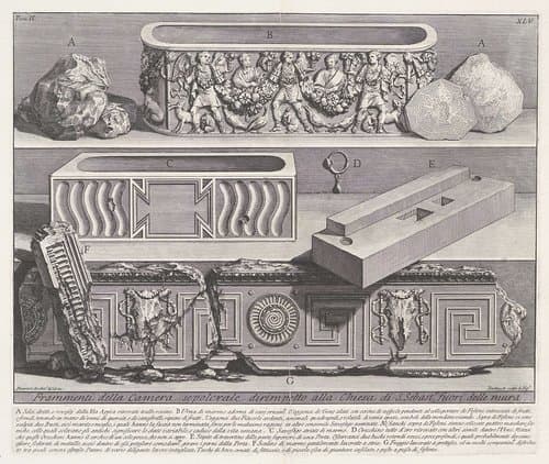 Archeologische vondsten in en rond Rome by Giovanni Battista Piranesi