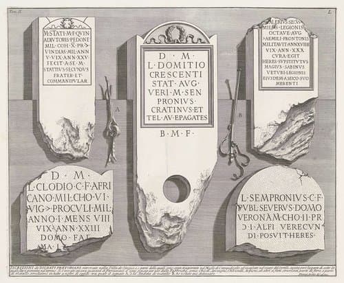 Iscrizioni de'Soldati Pretoriani, ritrovate nella Villa de Cinque (...) by Giovanni Battista Piranesi
