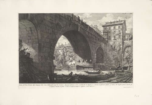 Pons Cestius te Rome by Giovanni Battista Piranesi