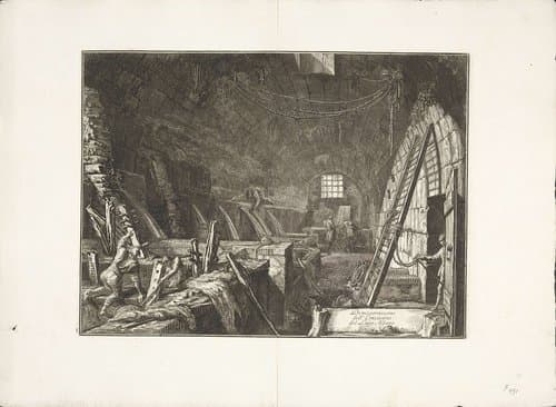 Afvoerkanaal van Meer van Albano by Giovanni Battista Piranesi