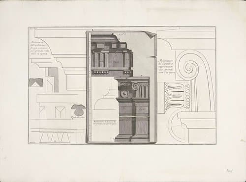 Twee versierde grotten bij het Meer van Albano by Giovanni Battista Piranesi