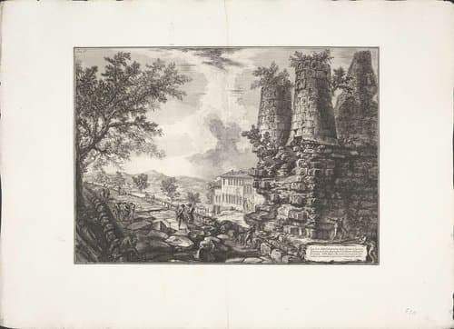 Graftombe aan de Via Appia Antica bij Albano by Giovanni Battista Piranesi