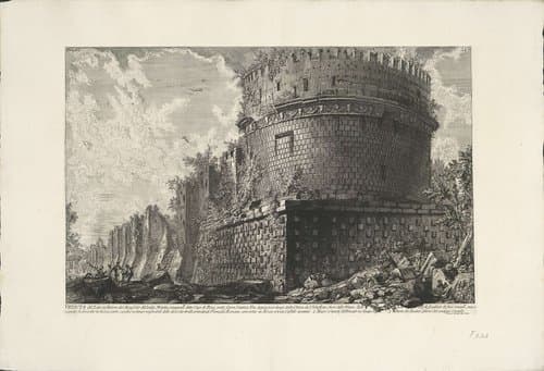 Tombe van Caecilia Metella te Rome by Giovanni Battista Piranesi