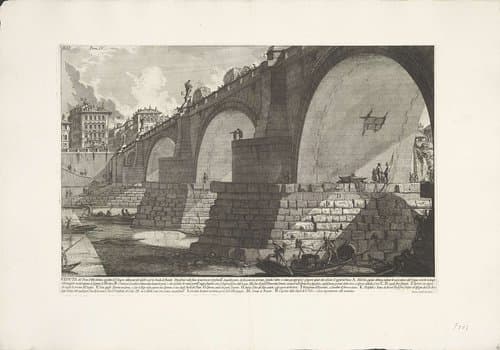 Engelenbrug te Rome by Giovanni Battista Piranesi