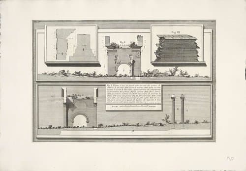 Porticus van Octavius te Rome by Giovanni Battista Piranesi