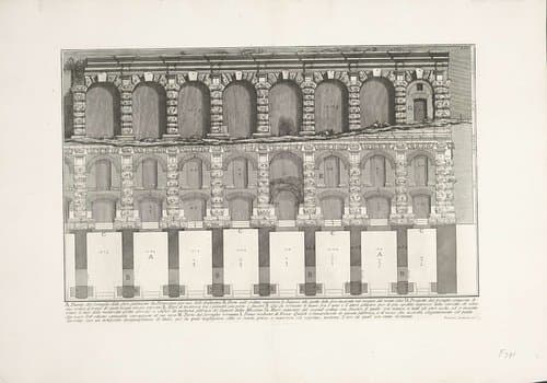 Tempel van Claudius te Rome by Giovanni Battista Piranesi