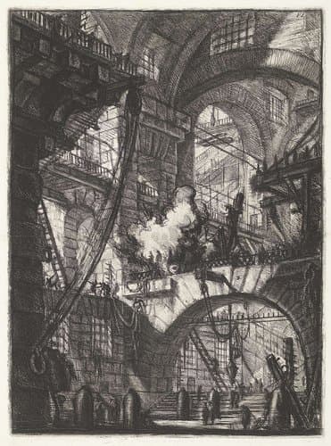 Kerker met rokend vuur by Giovanni Battista Piranesi