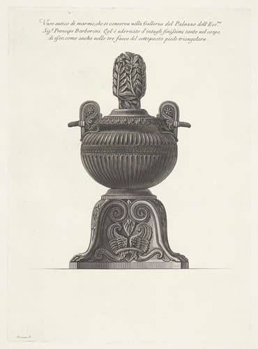 Vazen, kandelaars, grafstenen, sarcofagen, tripods, lampen en ornamenten ontworpen en gegraveerd door Giovanni Battista Piranesi by Giovanni Battista Piranesi