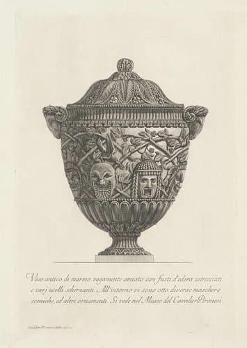 Vazen, kandelaars, grafstenen, sarcofagen, tripods, lampen en ornamenten ontworpen en gegraveerd door Giovanni Battista Piranesi by Giovanni Battista Piranesi