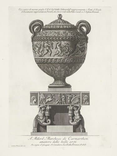 Vaas met de werken van Hercules by Giovanni Battista Piranesi