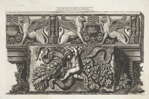 Vazen, kandelaars, grafstenen, sarcofagen, tripods, lampen en ornamenten ontworpen en gegraveerd door Giovanni Battista Piranesi by Giovanni Battista Piranesi