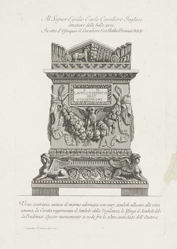 Vazen, kandelaars, grafstenen, sarcofagen, tripods, lampen en ornamenten ontworpen en gegraveerd door Giovanni Battista Piranesi by Giovanni Battista Piranesi