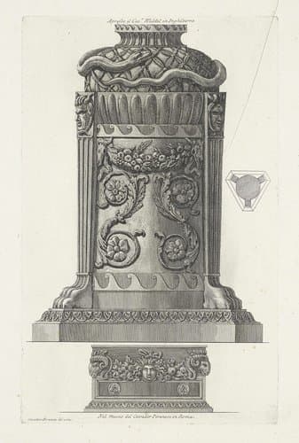 Vasi, candelabri, cippi, sarcofagi, tripodi, lucerne, ed ornamenti antichi disegn. ed incisi dal cav. Gio. Batta Piranesi by Giovanni Battista Piranesi
